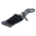 Silver Brushed Steel Crook Top Hearth Tidy Set 37 cm