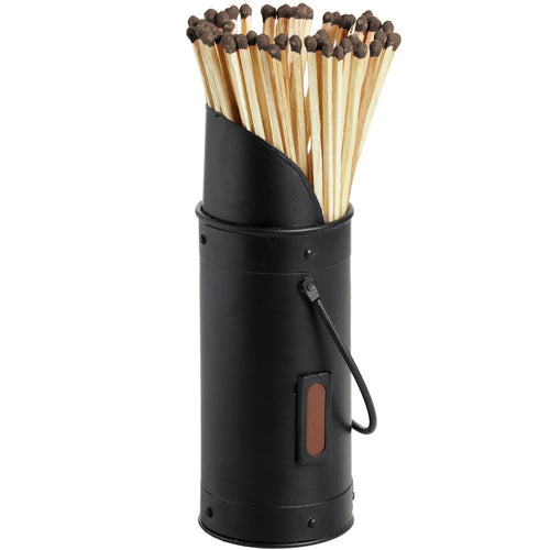 Black Matchstick Holder With 60 Matches 24 cm