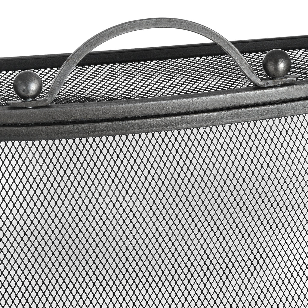 Mesh Fireguard In Antique Pewter Effect Finish