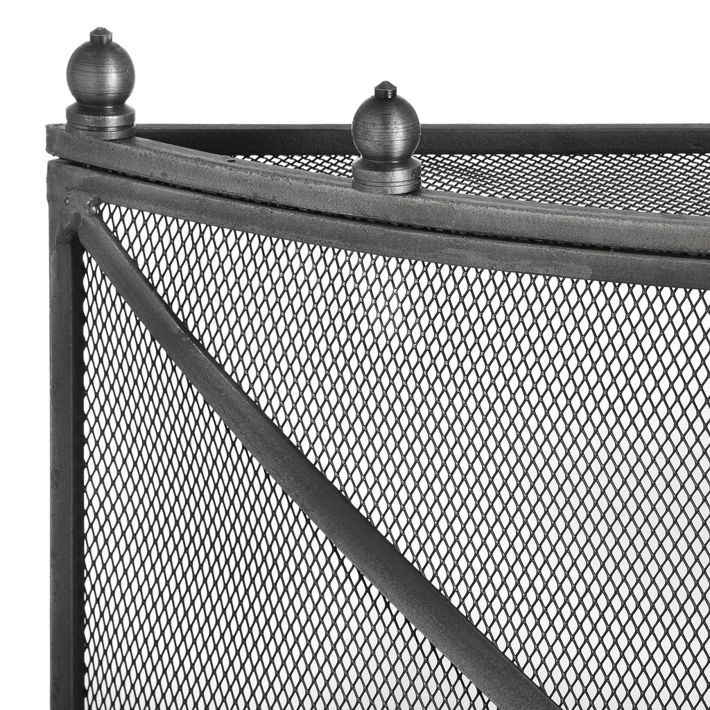 Mesh Fireguard In Antique Pewter Effect Finish