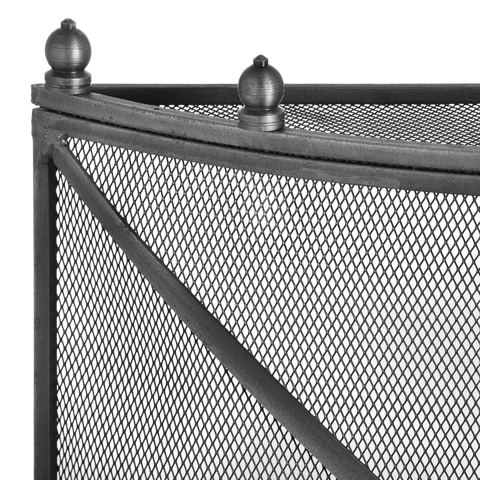 Mesh Fireguard In Antique Pewter Effect Finish