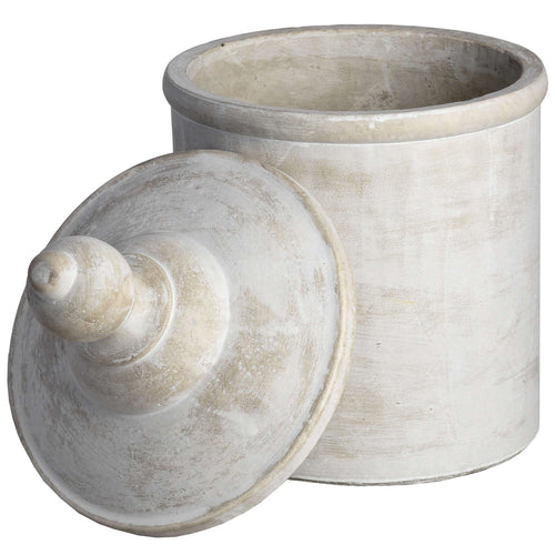 Antique White Cannister 25 cm