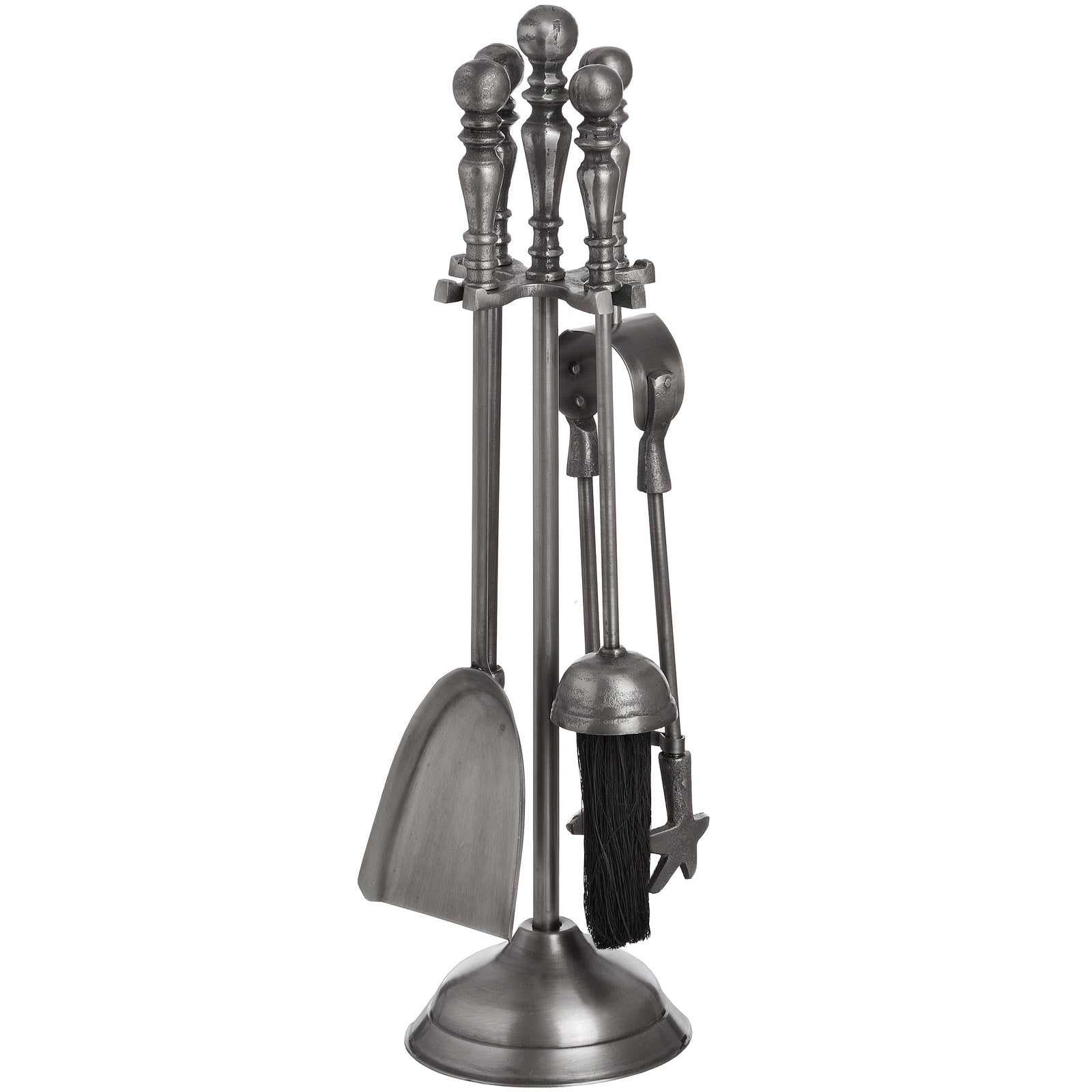 Traditional Companion Set In Antique Pewter 48 cm