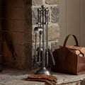 Traditional Companion Set In Antique Pewter 48 cm