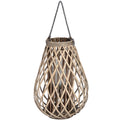 Ember Large Wicker Bulbous Lantern