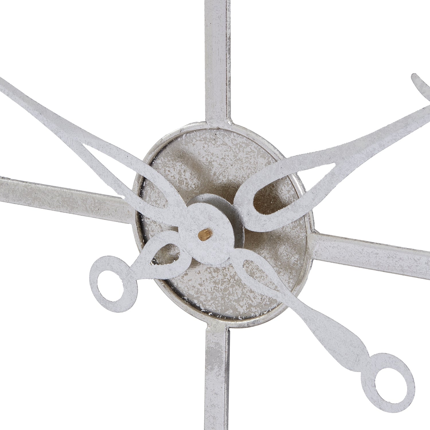 Large Silver Foil Skeleton Wall Clock 102 cm