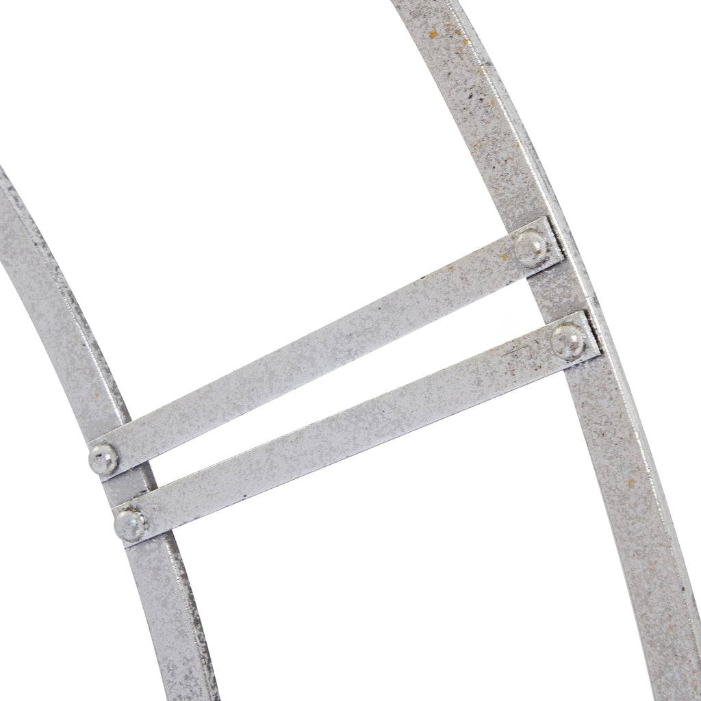 Large Silver Foil Skeleton Wall Clock 102 cm