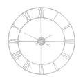Large Silver Foil Skeleton Wall Clock 102 cm