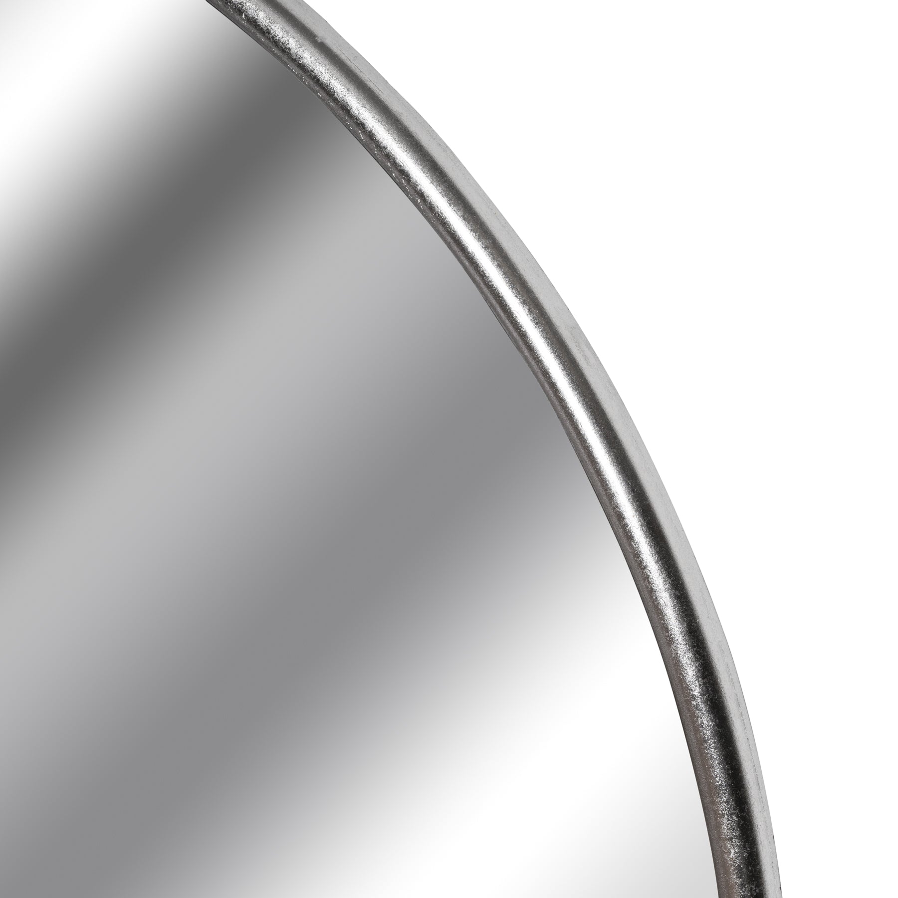 Silver Foil Large Circular Metal Wall Mirror 125 cm