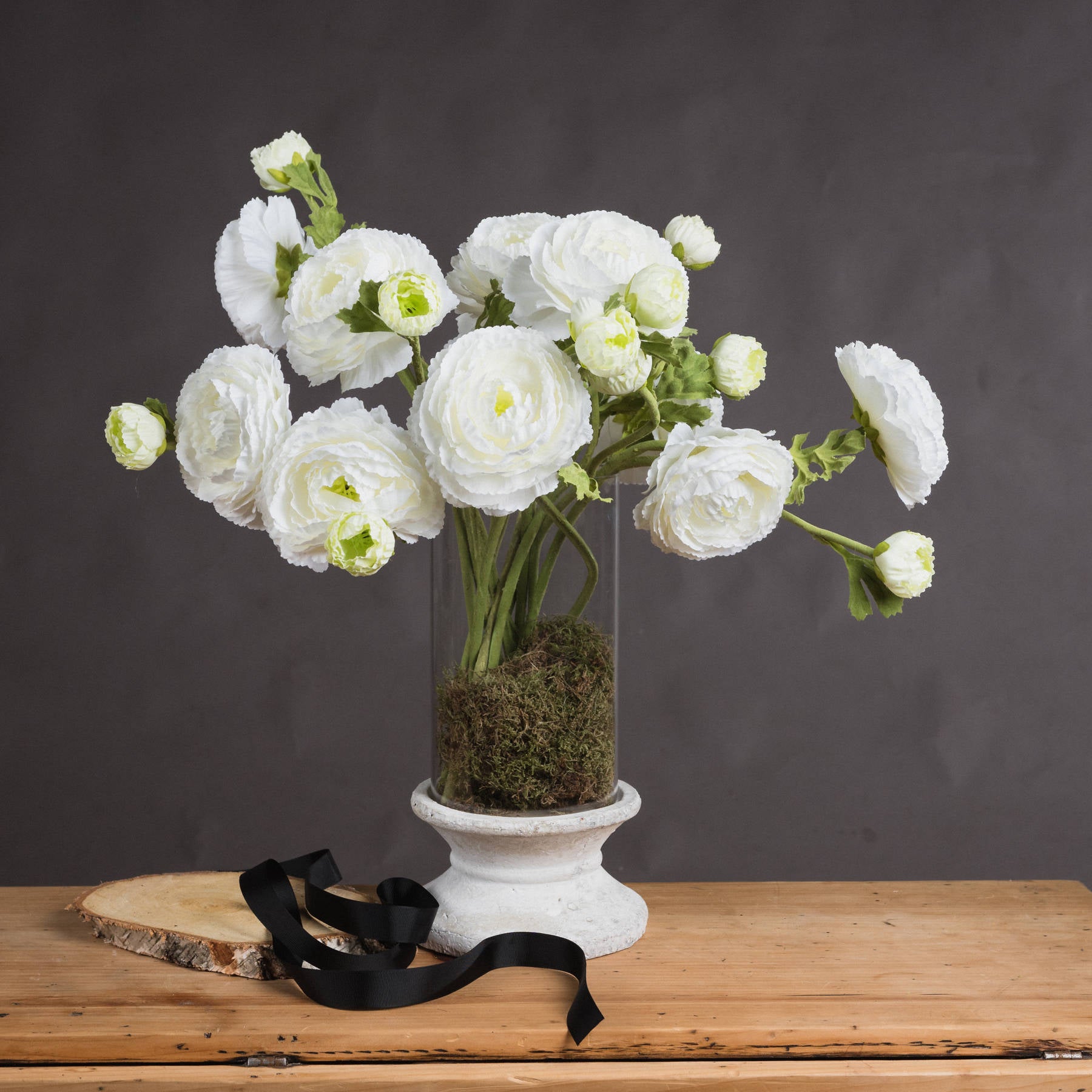 White Ranunculus Spray 45 cm
