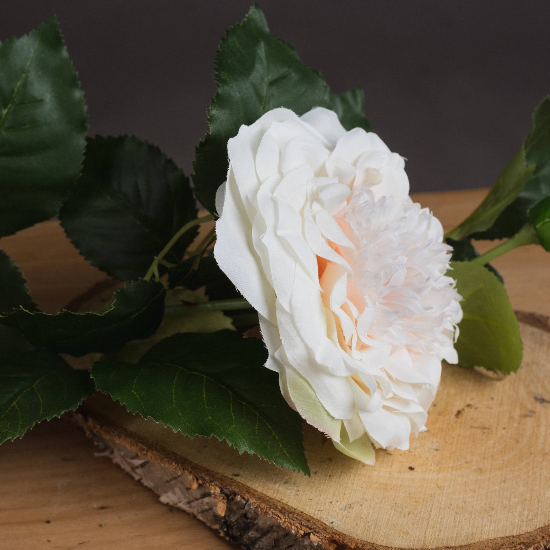 White Garden Rose Spray 68 cm