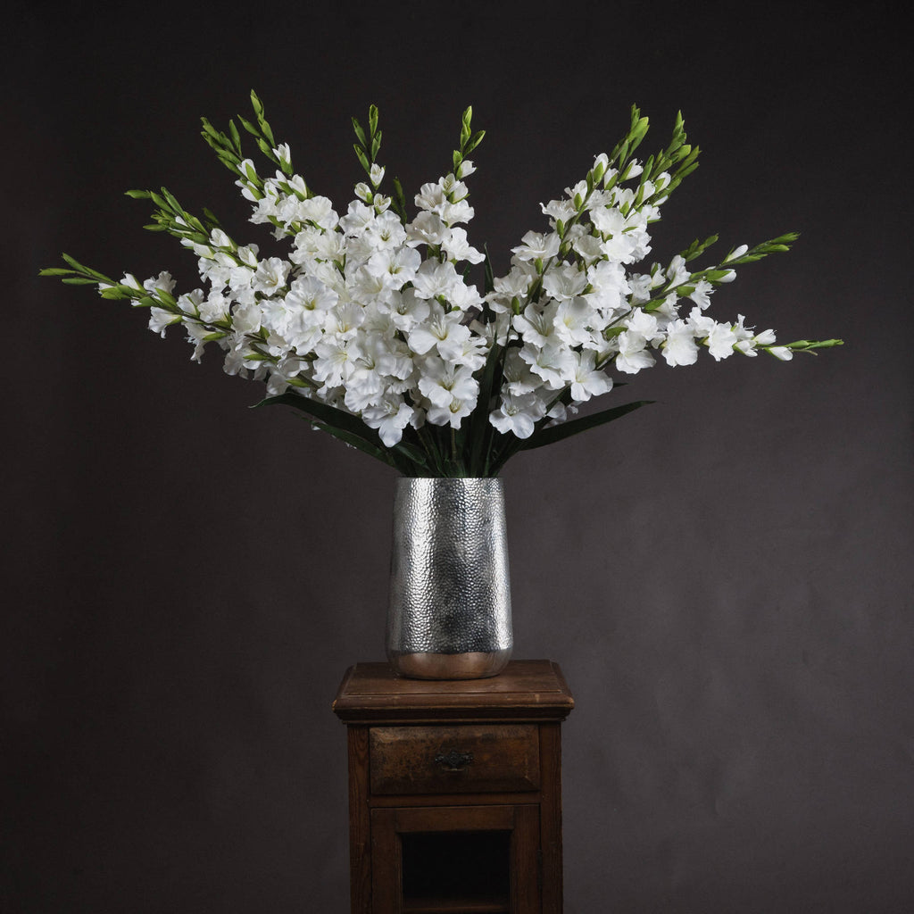 White Gladioli 108 cm
