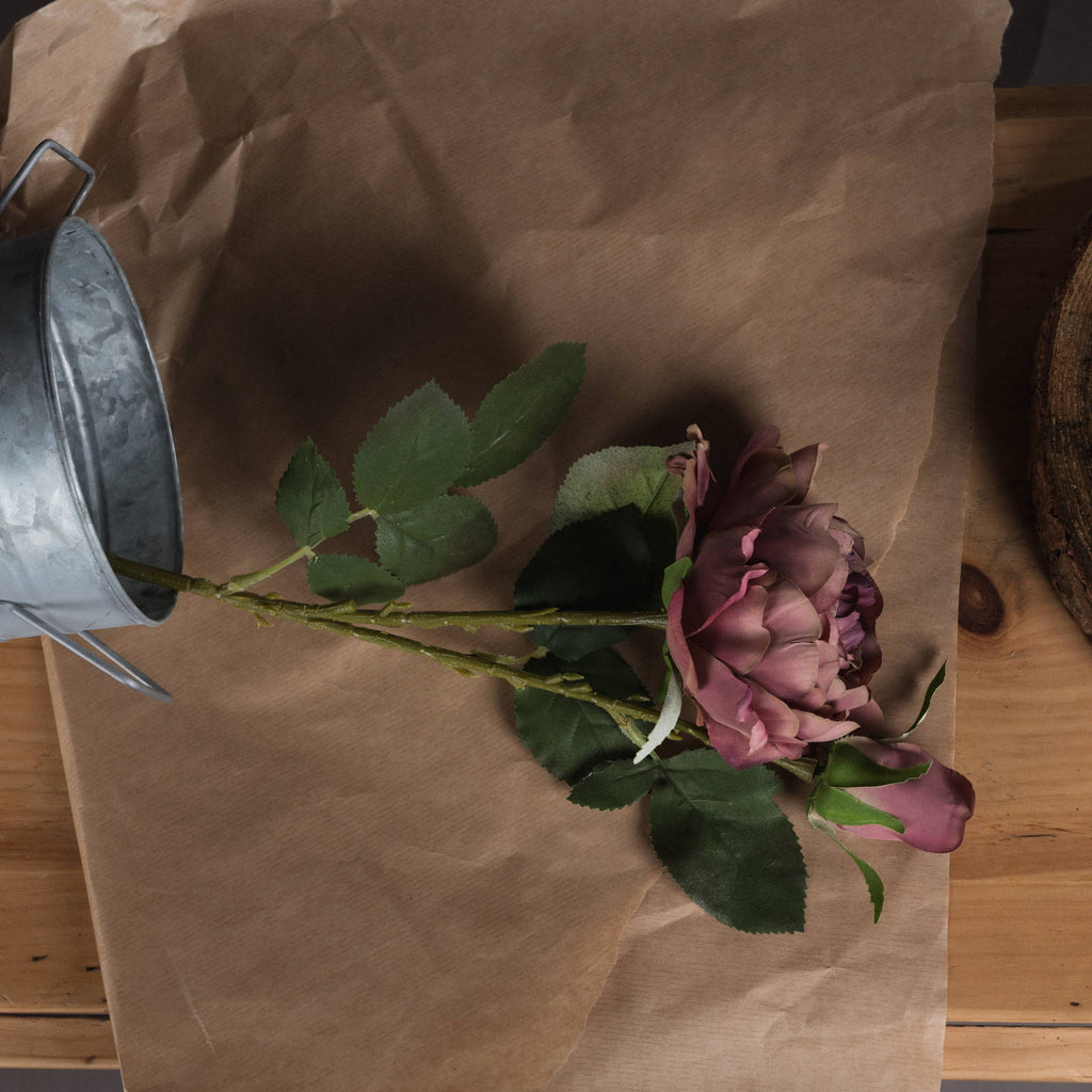 Dusty Pink Spray Rose Peony 50 cm