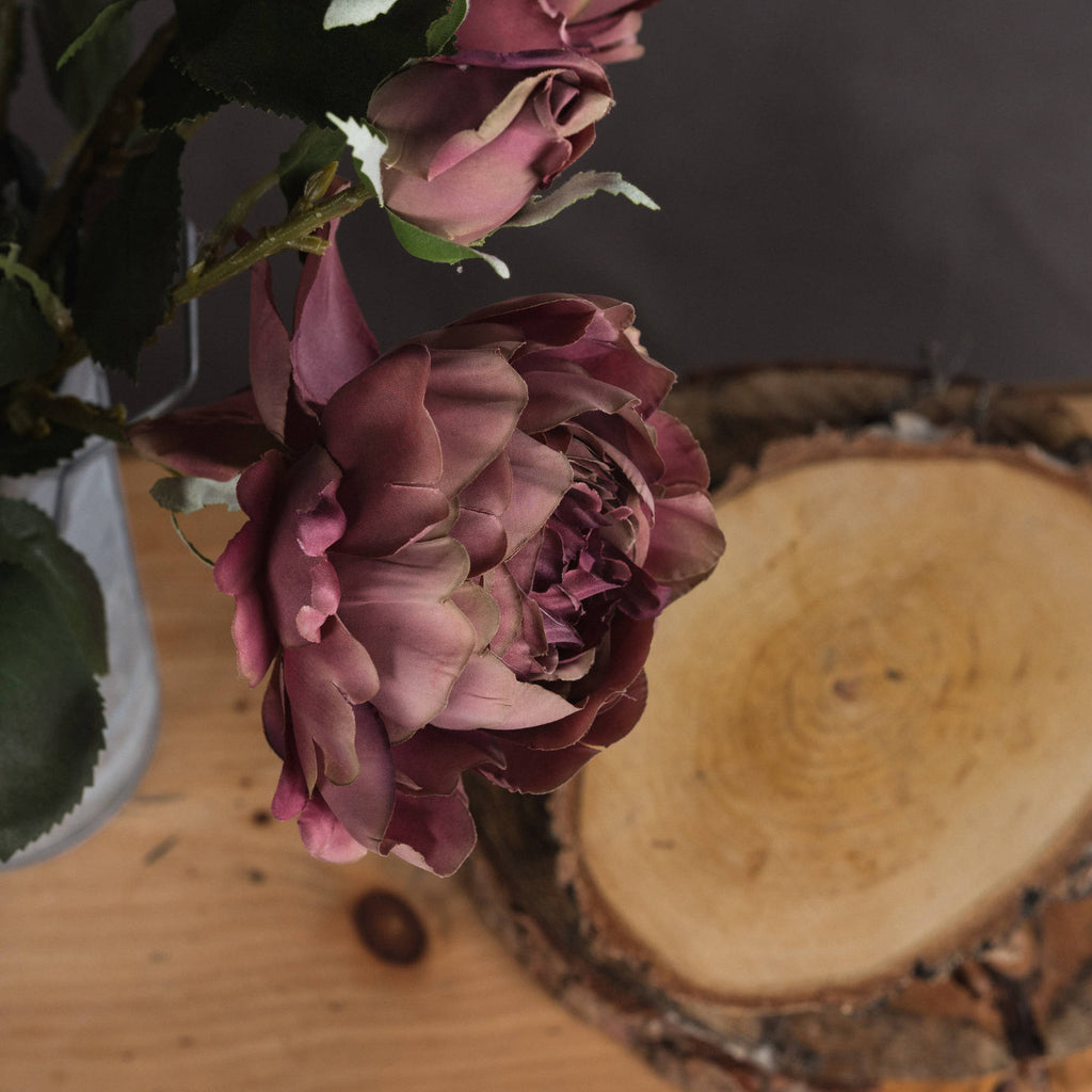 Dusty Pink Spray Rose Peony 50 cm