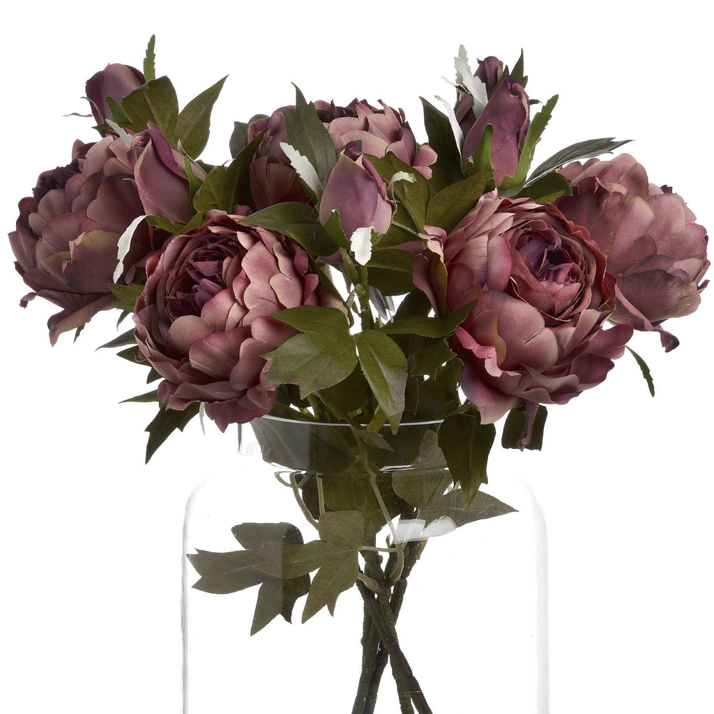 Dusty Pink Spray Rose Peony 50 cm