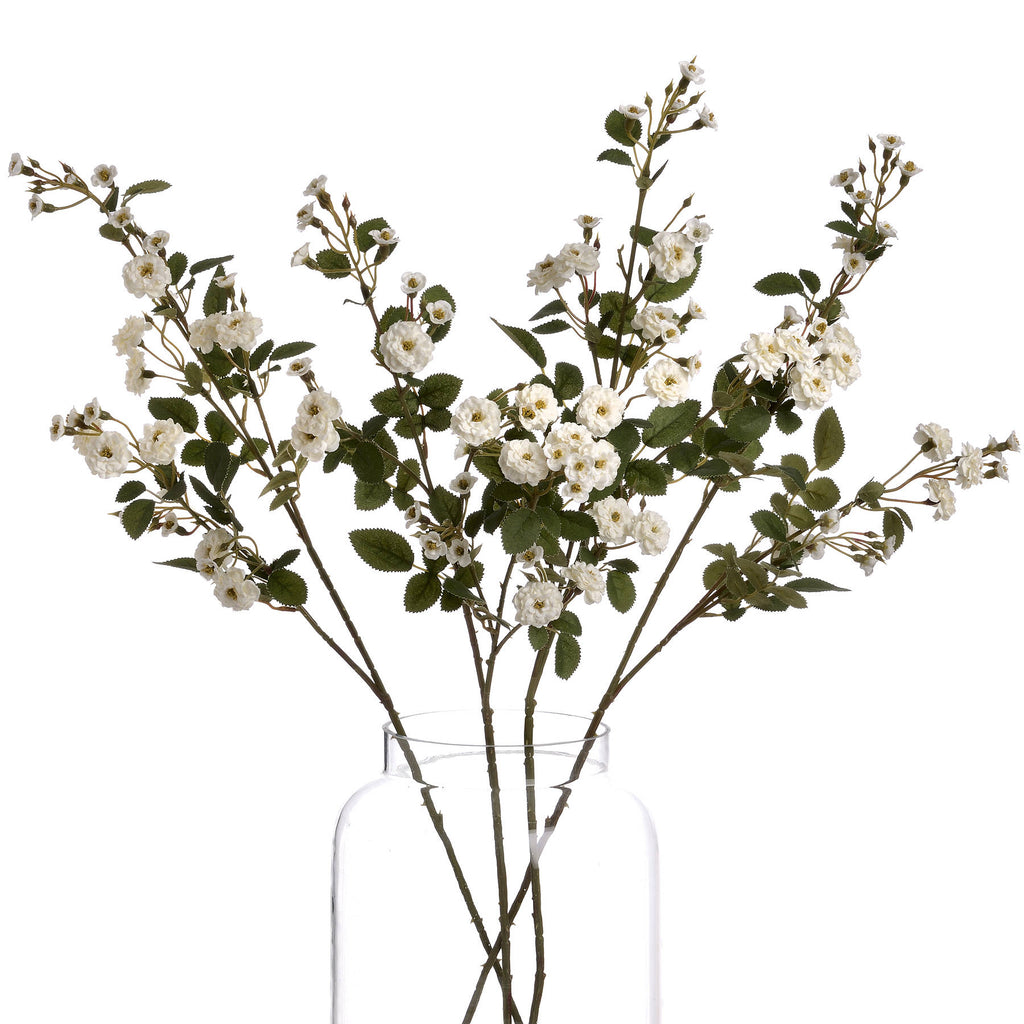 White Wild Meadow Rose 74 cm
