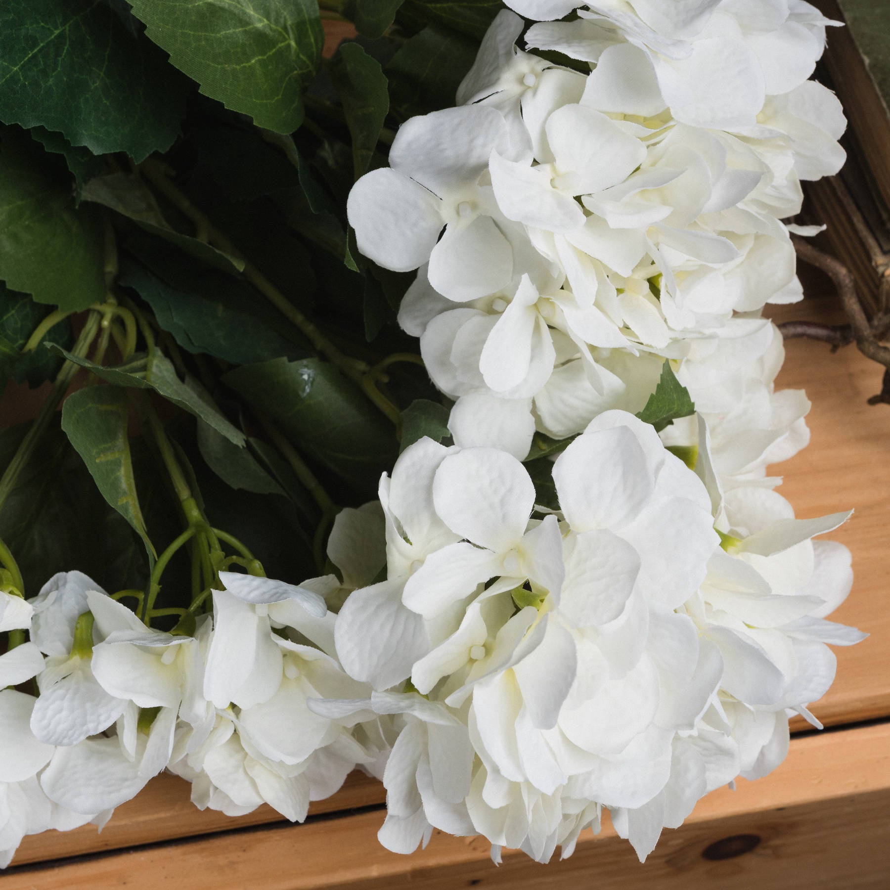 White Hydrangea Bouquet 54 cm