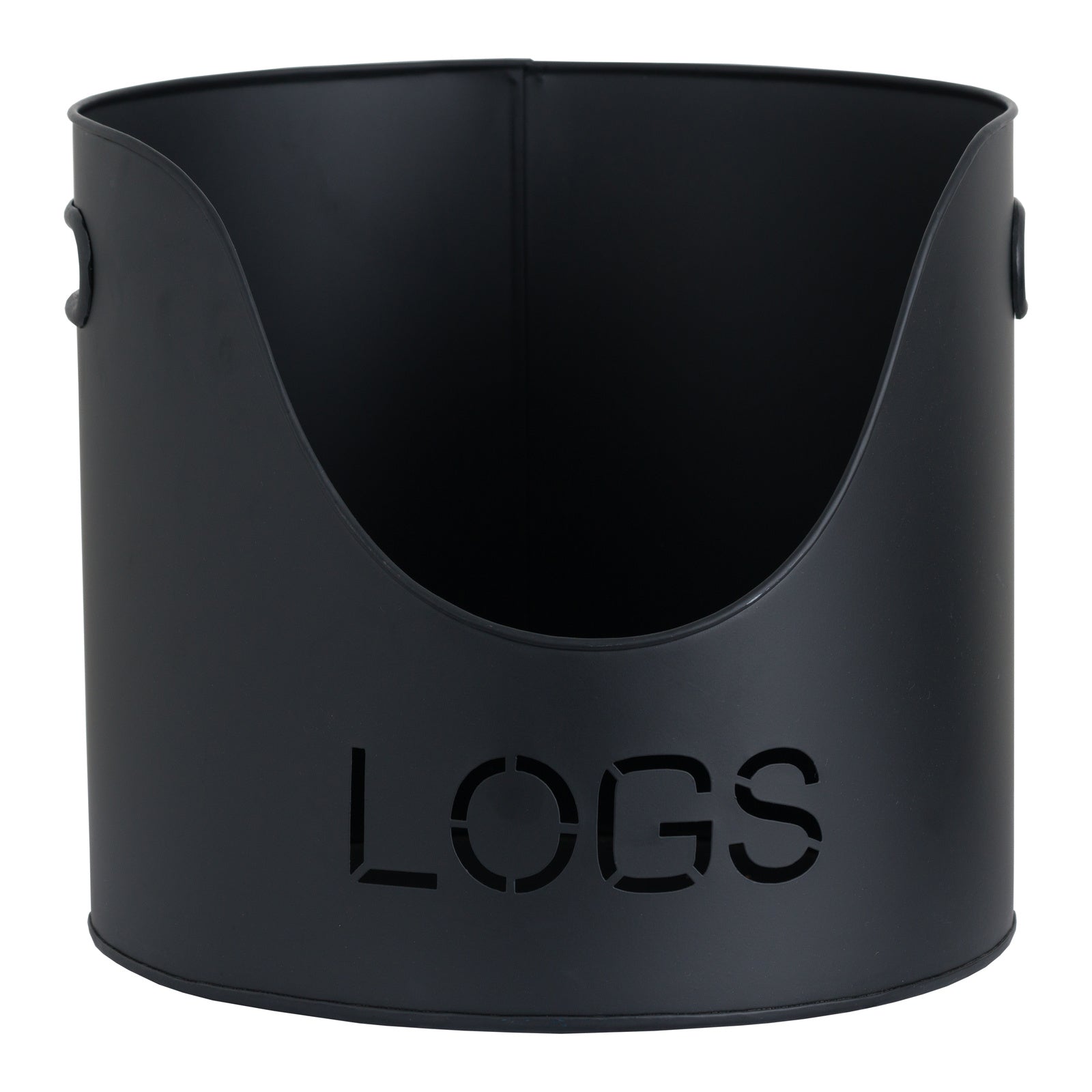 Black Finish Logs And Kindling Buckets & Matchstick Holder 32 cm