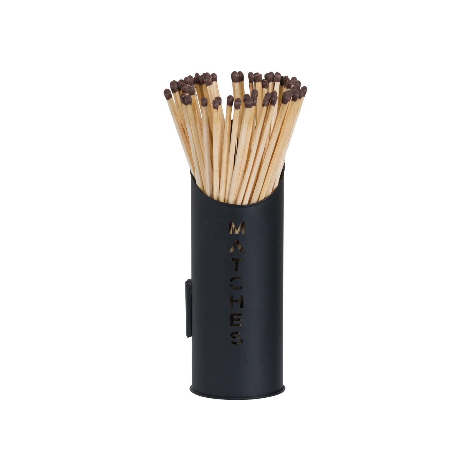 Black Finish Logs And Kindling Buckets & Matchstick Holder 32 cm