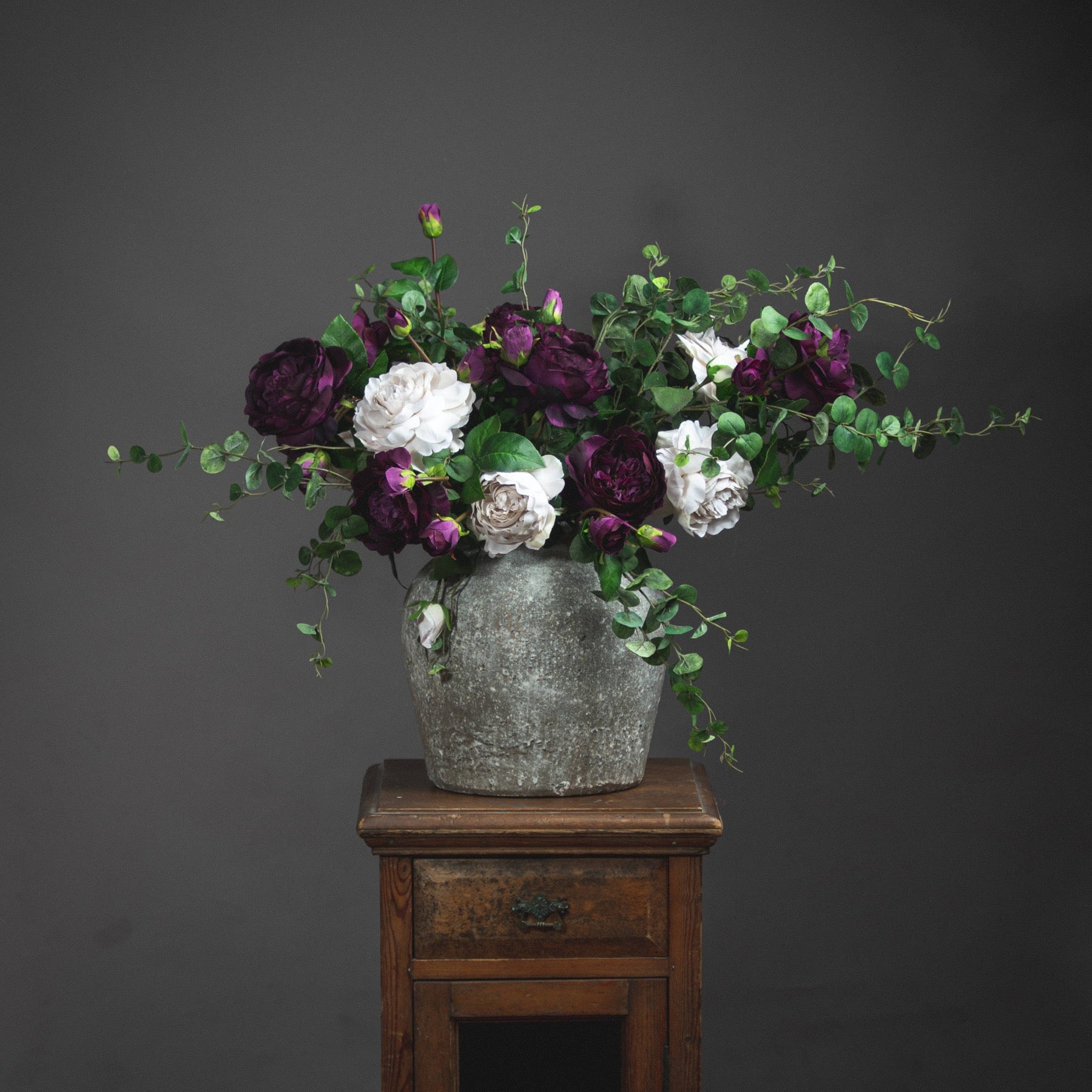 Aged Stone Ceramic Vase 30 cm