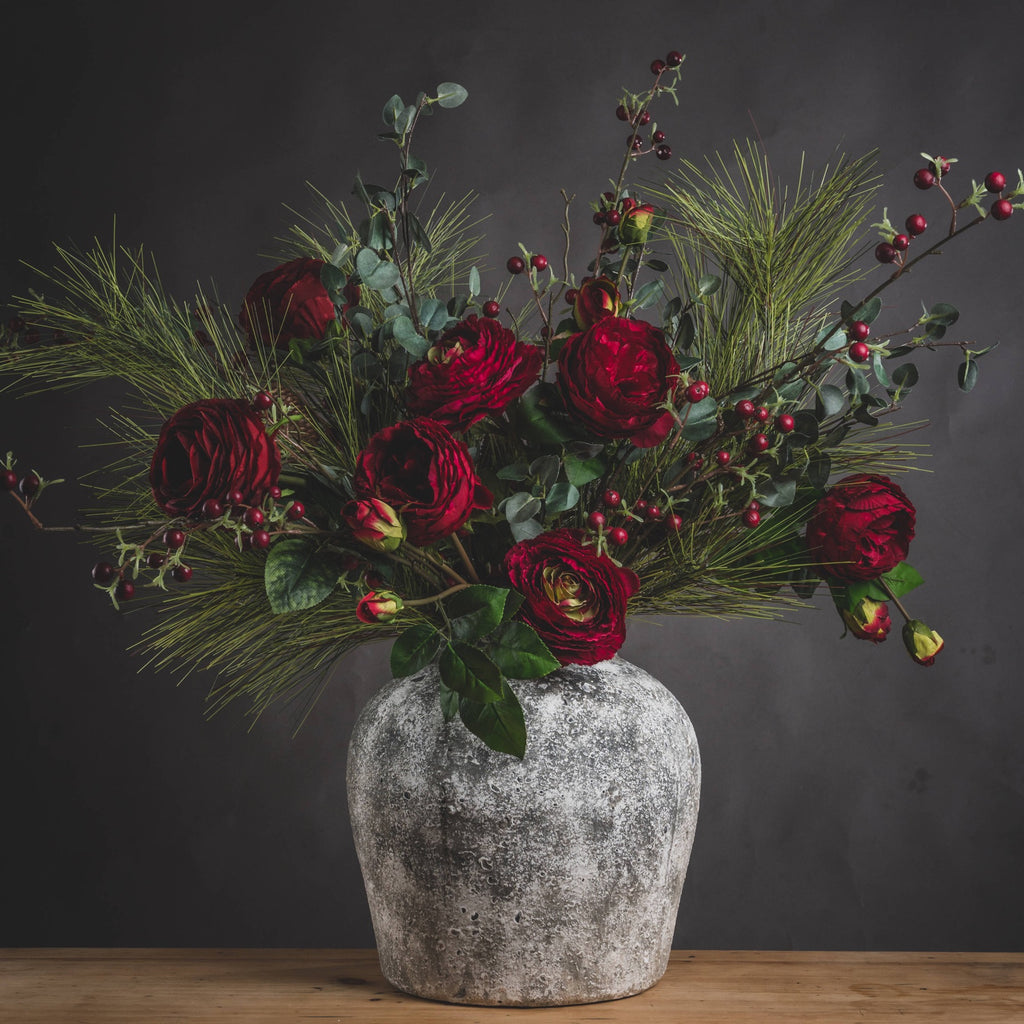 Aged Stone Ceramic Vase 30 cm