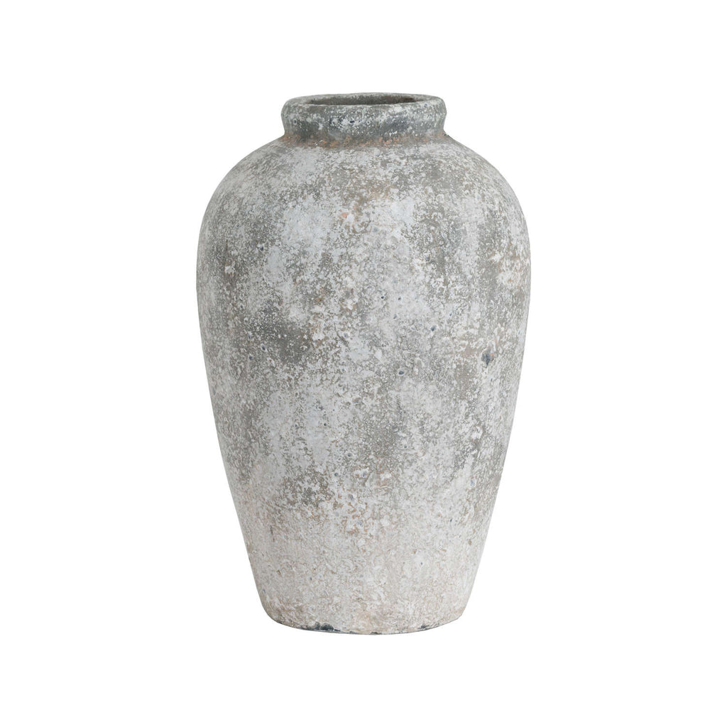 Aged Stone Tall Ceramic Vase 45 cm