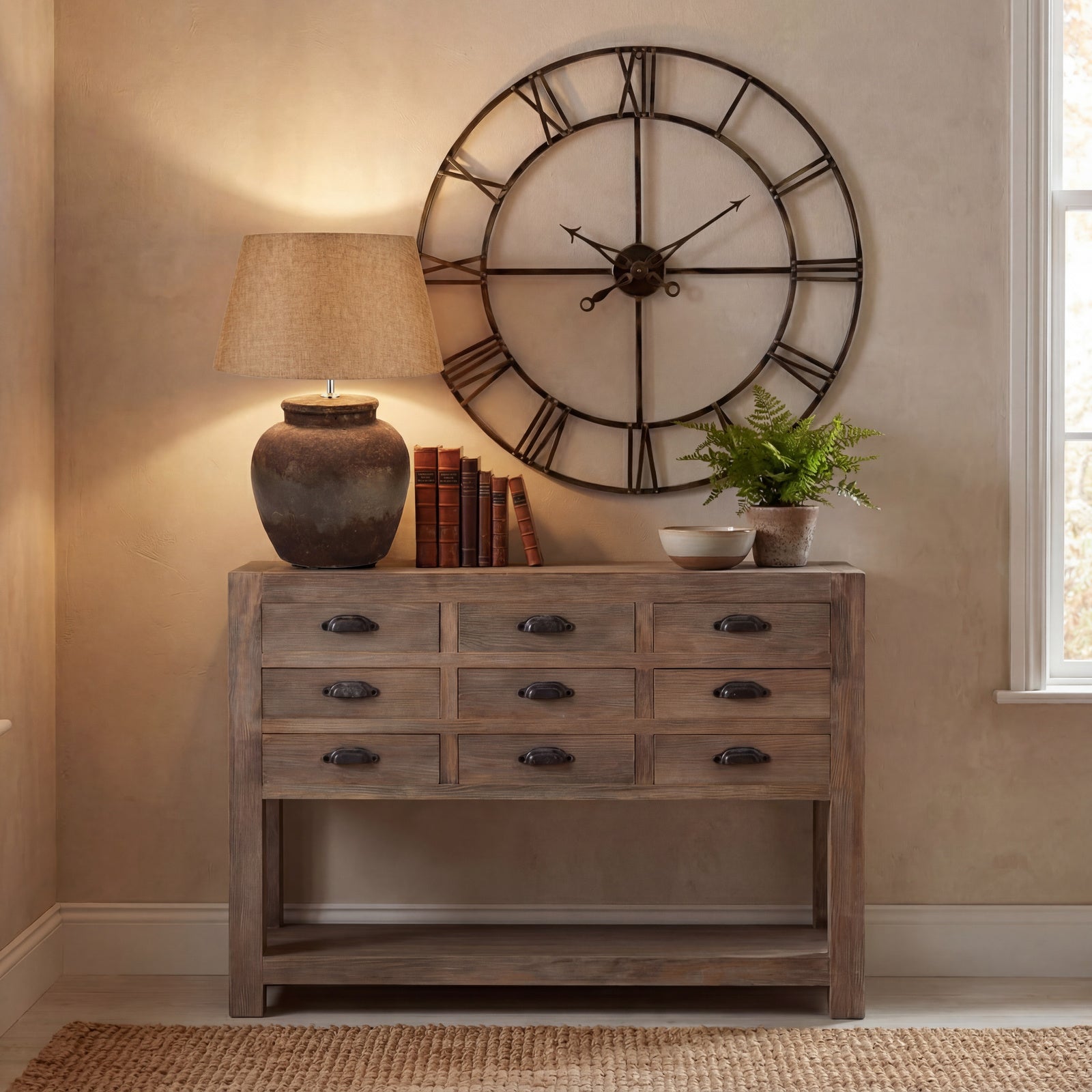 Lumen Castello Aged Stone Ceramic Table Lamp