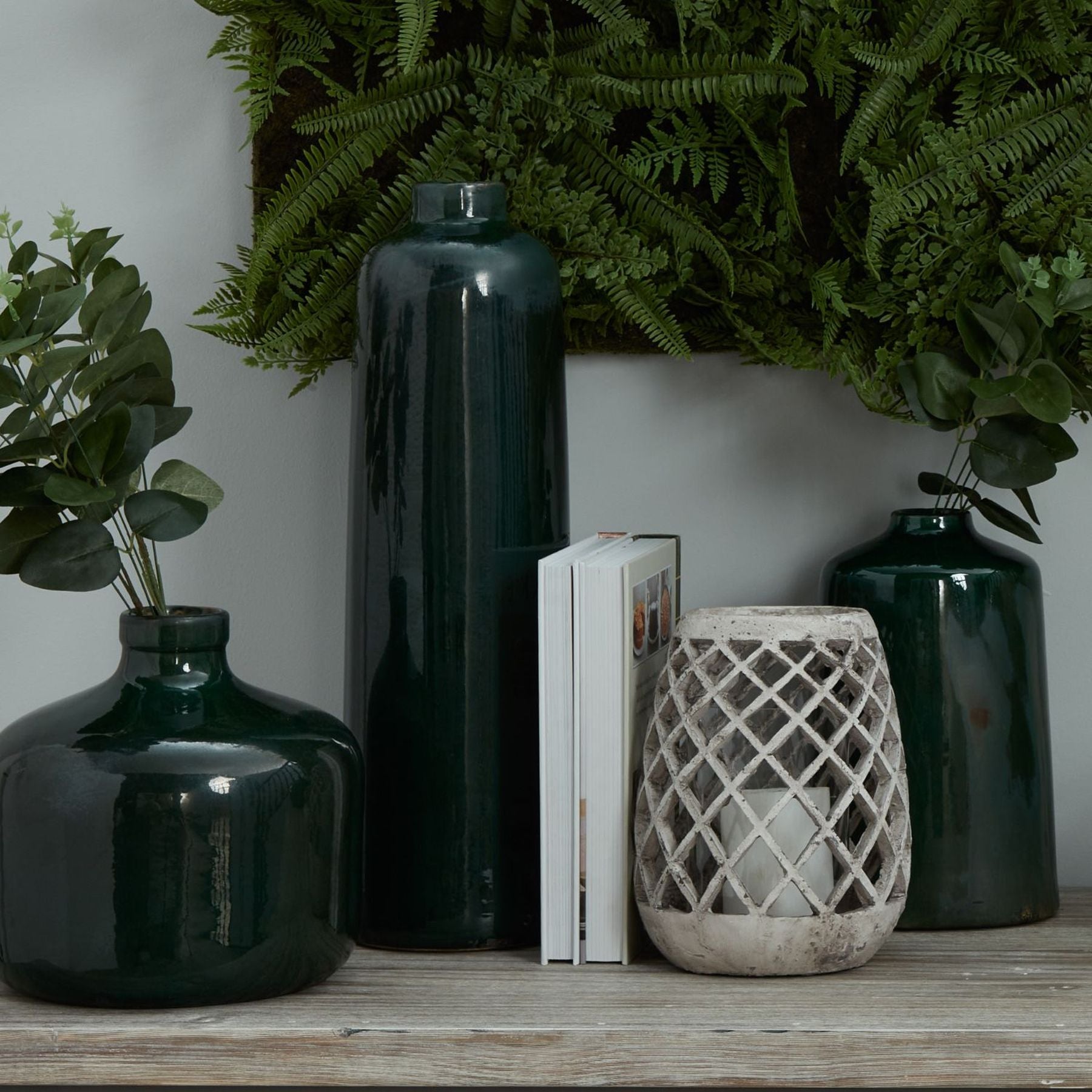 Large Conical Ceramic Lattice Hurricane Lantern 22 cm
