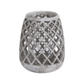 Noctis Large Conical Ceramic Lattice Hurricane Lantern