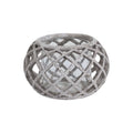 Ember Round Ceramic Lattice Hurricane Lantern