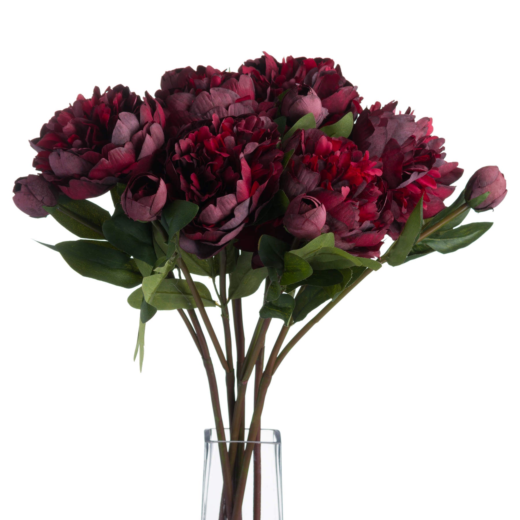Burgundy Peony Rose 58 cm