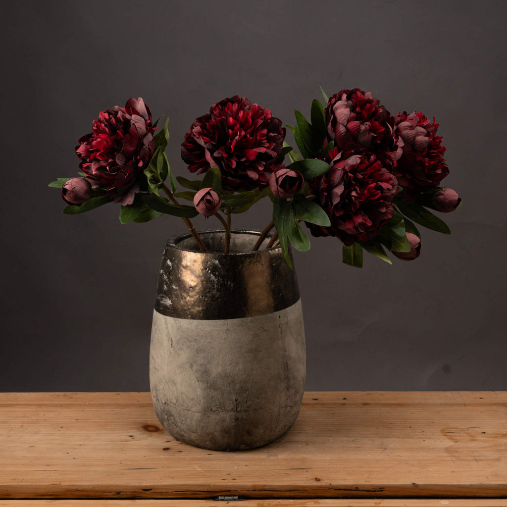 Burgundy Peony Rose 58 cm