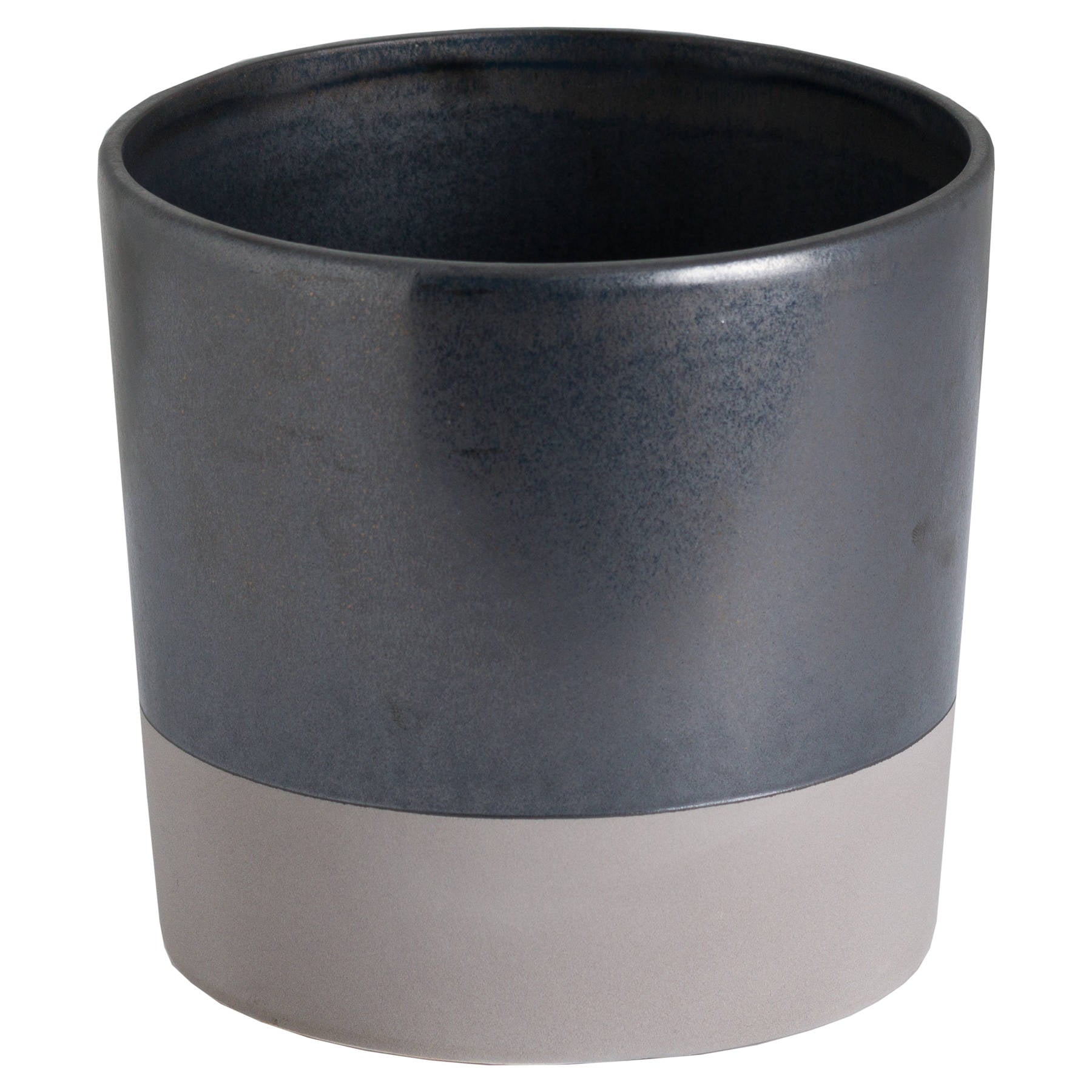 Large Metallic Grey Ceramic Planter 16 cm