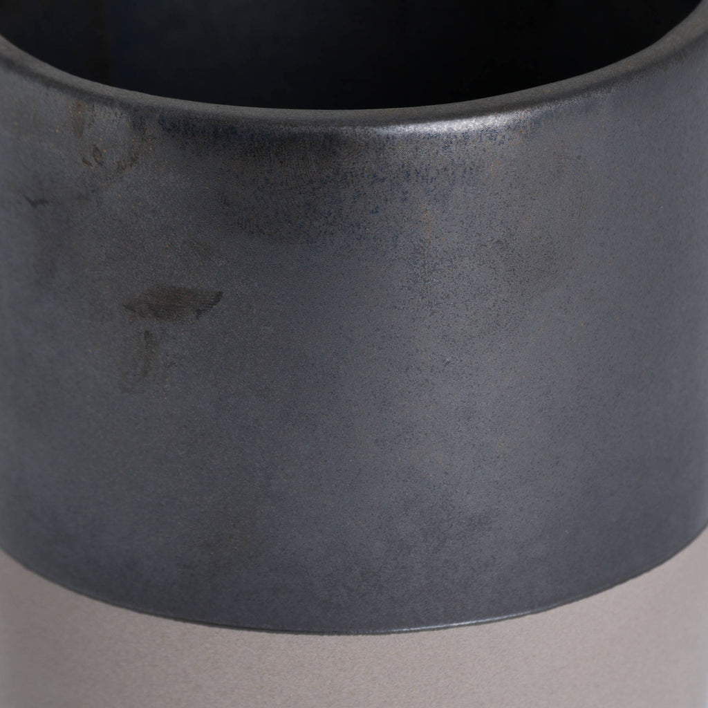 Metallic Grey Ceramic Planter 12 cm