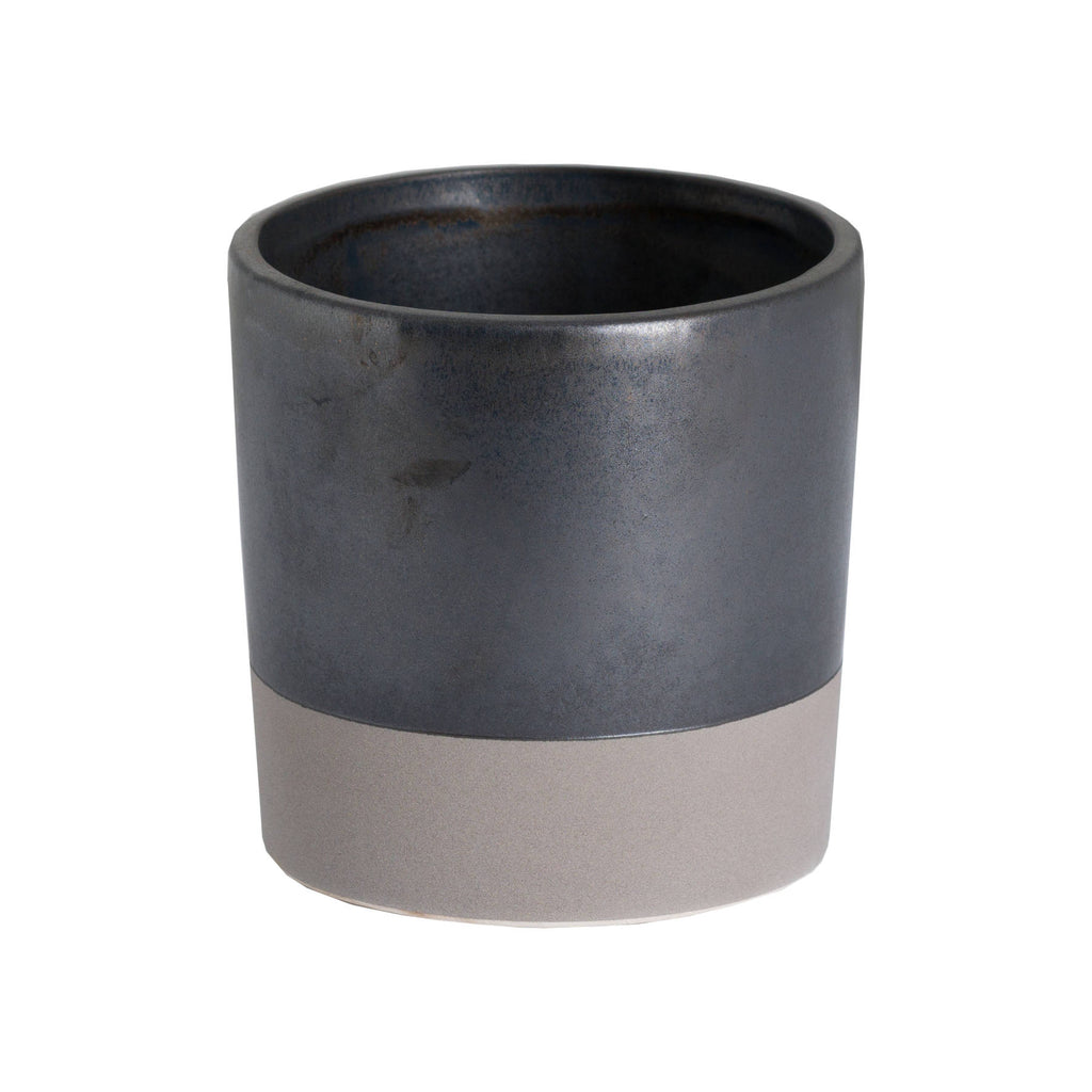 Metallic Grey Ceramic Planter 12 cm