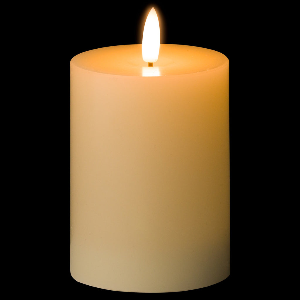 Luxe Natural Glow LED Cream Wax Candle 10 cm
