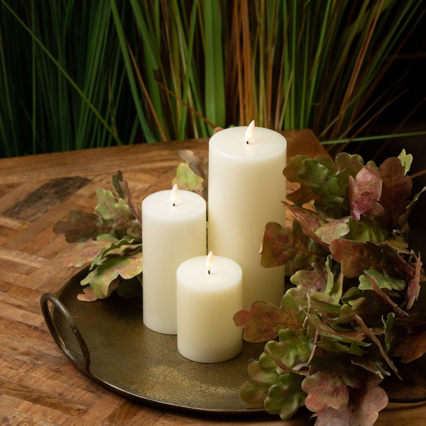 Luxe Natural Glow LED Cream Wax Candle 10 cm