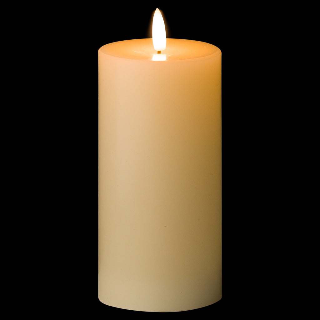 Luxe Natural Glow LED Cream Wax Candle 15 cm