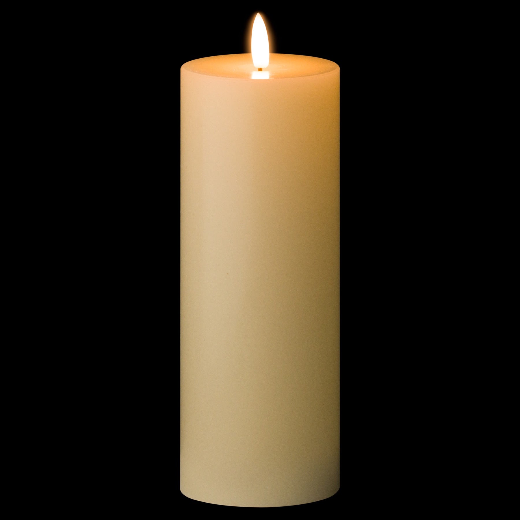 Luxe Natural Glow LED Cream Wax Candle 20 cm