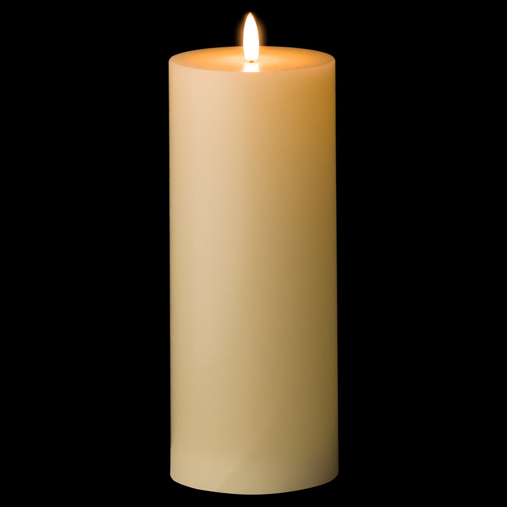 Luxe Natural Glow LED Cream Wax Candle 23 cm