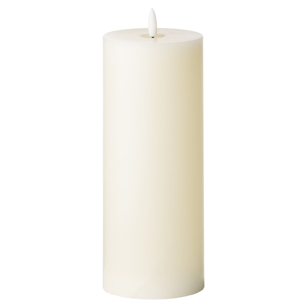Luxe Natural Glow LED Cream Wax Candle 23 cm