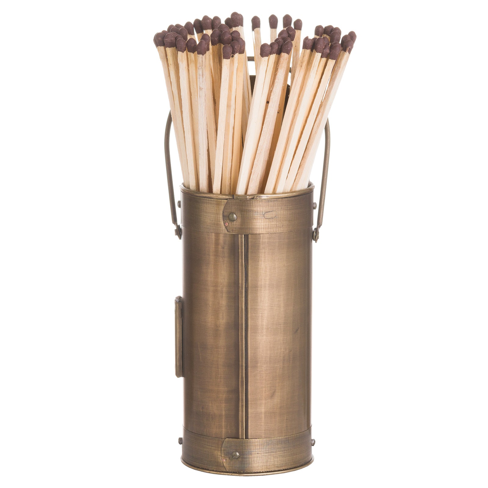 Antique Bronze Matchstick Holder With 60 Matches 20 cm