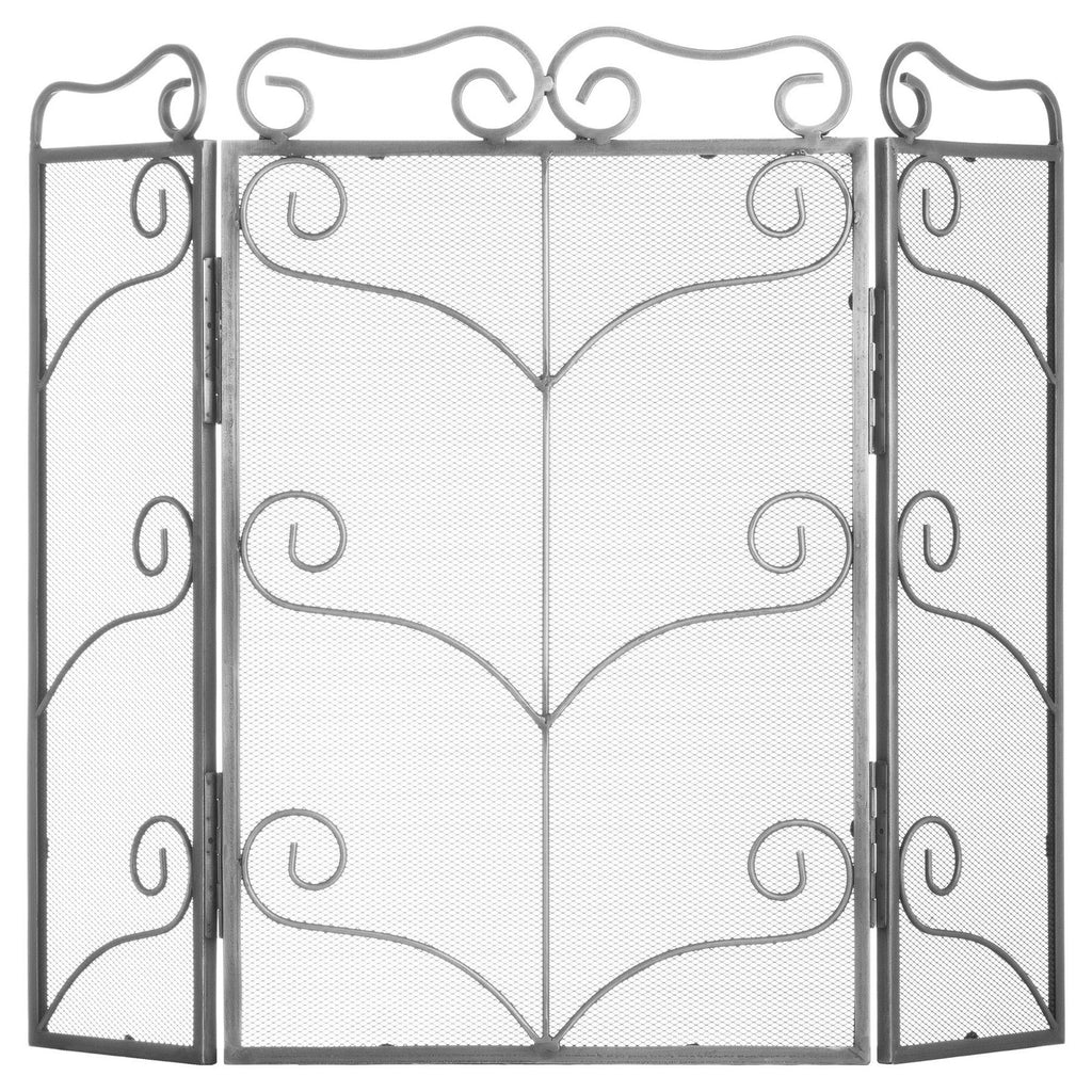 Heavy Large Antique Silver Fire Screen 85 cm
