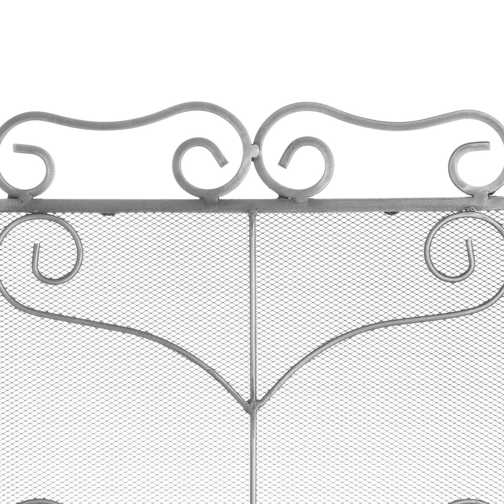 Heavy Large Antique Silver Fire Screen 85 cm