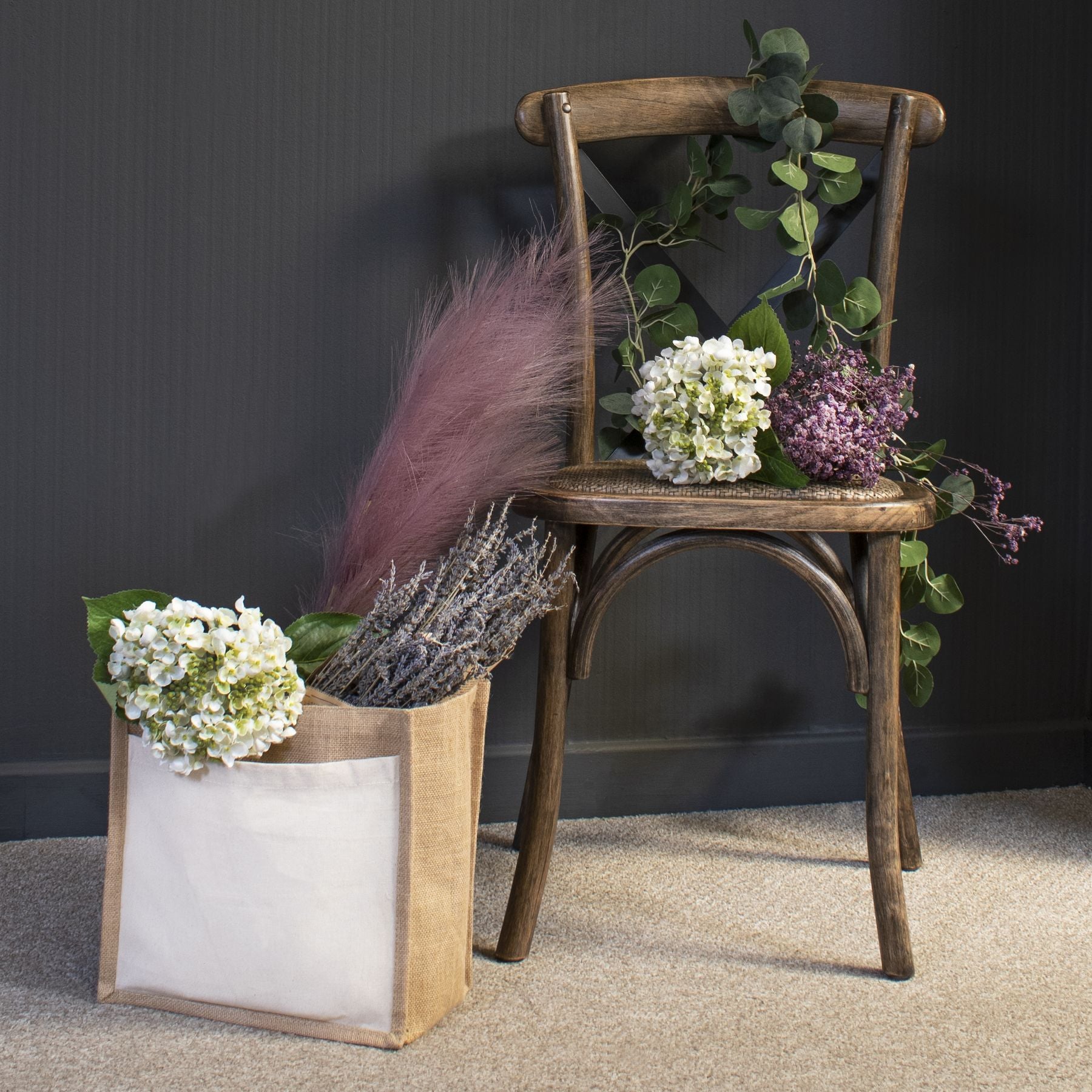 White Lace Cap Hydrangea 48 cm