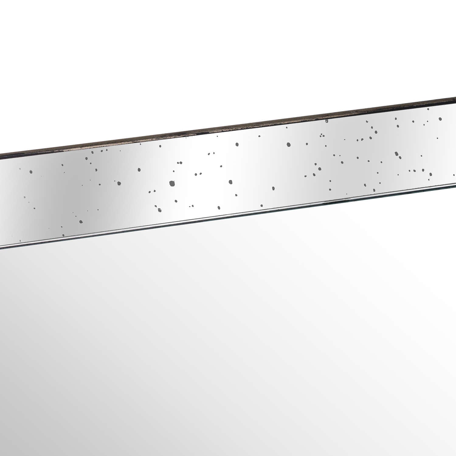 Astor Distressed Large Mirrored Tray With Wooden Detailing 80 cm