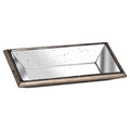 Astor Distressed Mirrored Display Tray With Wooden Detailing 32 cm