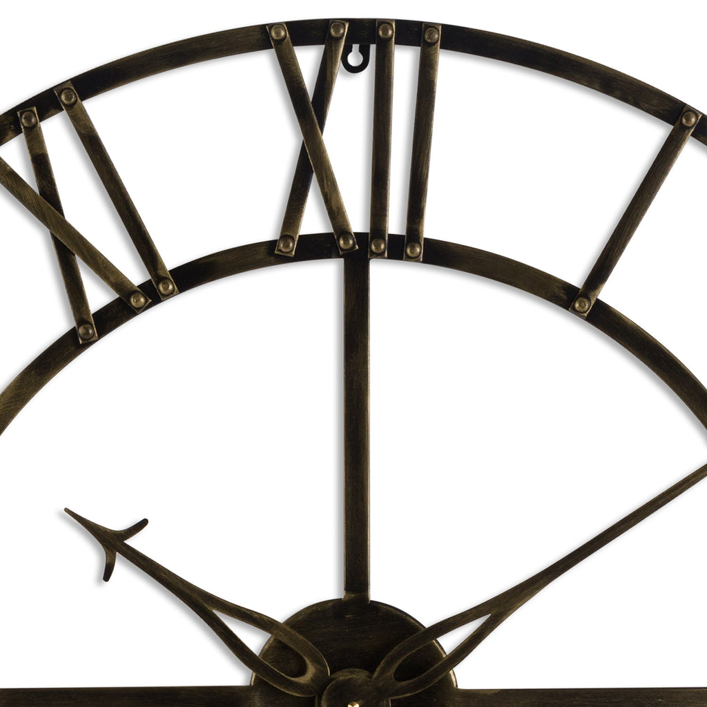 Small Antique Brass Skeleton Clock 80 cm