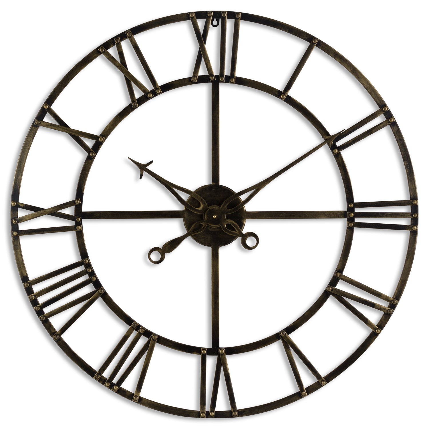 Small Antique Brass Skeleton Clock 80 cm