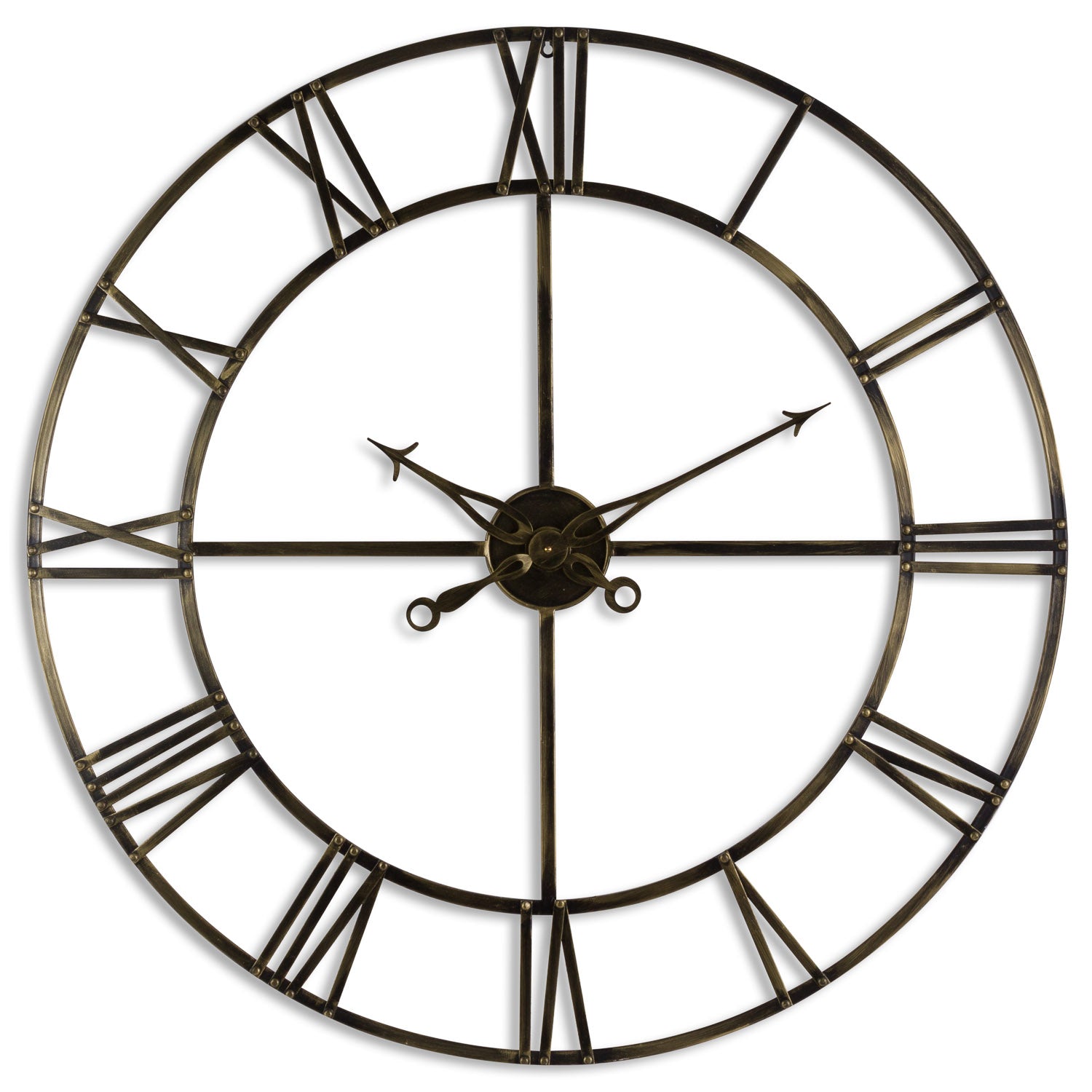 Large Antique Brass Large Skeleton Clock 100 cm